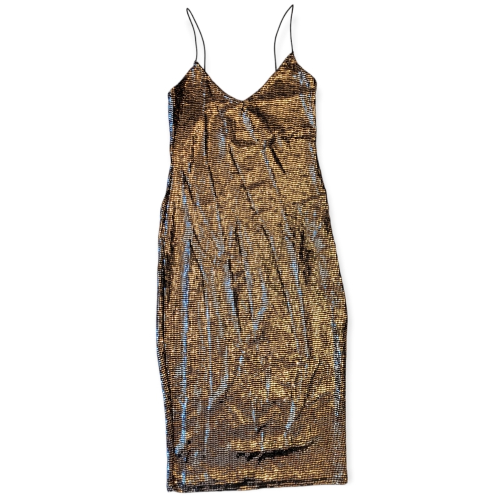 3 For $15! Mind Code | Gold Sequin Dress | S
